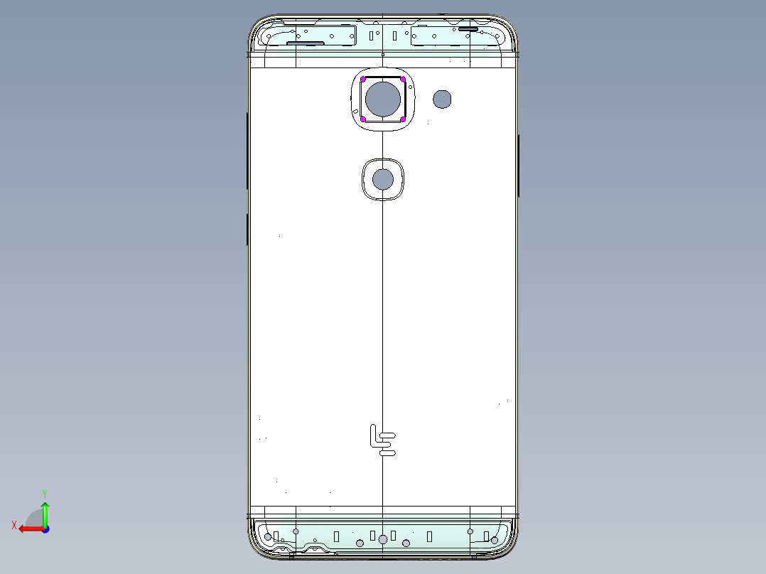 x2-cnc7,8,9笔记本CNC工装夹具三维模型-gongxutu后视图