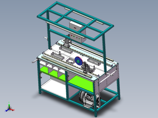 双面胶贴敷机（sw18可编辑+cad）