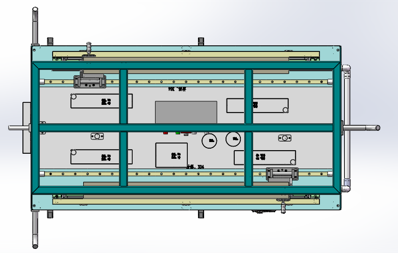 双面胶贴敷机（sw18可编辑+cad）