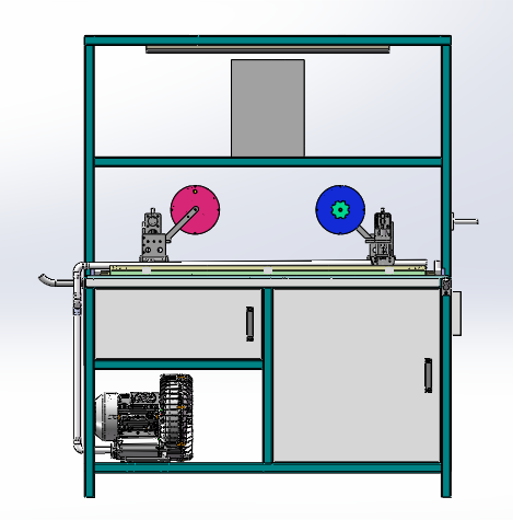 双面胶贴敷机（sw18可编辑+cad）