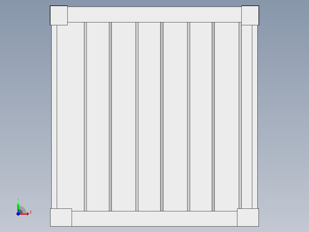 移动水产养殖集装箱sw16可编辑前视图