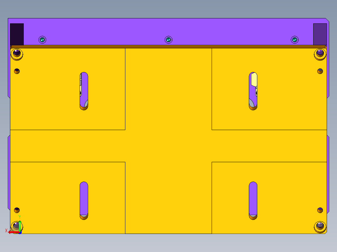 EDA70-笔记本CNC工装夹具三维模型CNC4分滑块-190329后视图