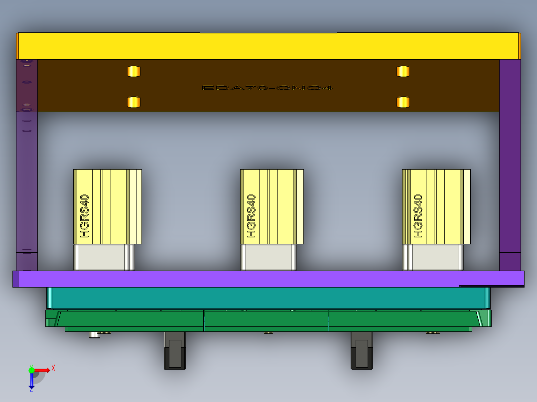 EDA70-笔记本CNC工装夹具三维模型CNC4分滑块-190329俯视图
