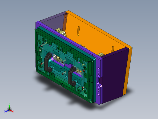 EDA70-笔记本CNC工装夹具三维模型CNC4分滑块-190329正等轴测缩略图