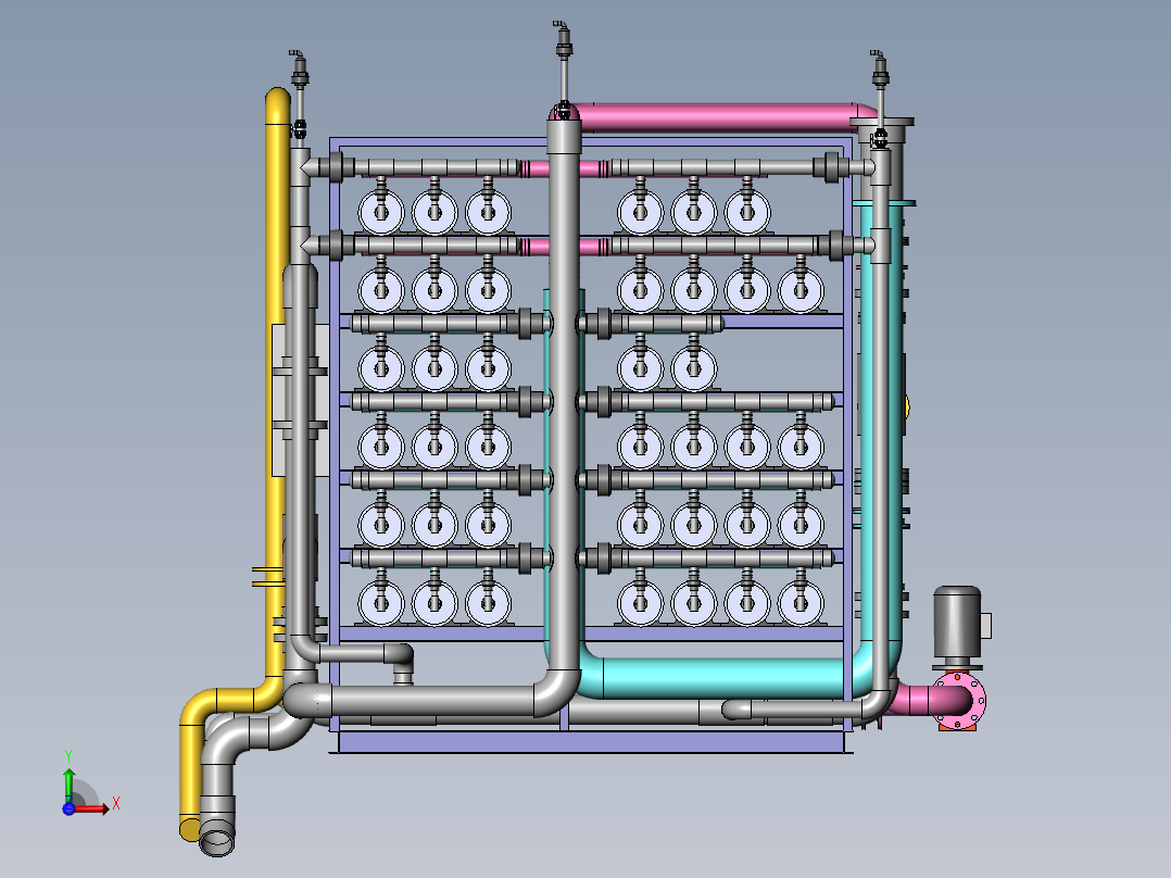 反渗透架子前视图