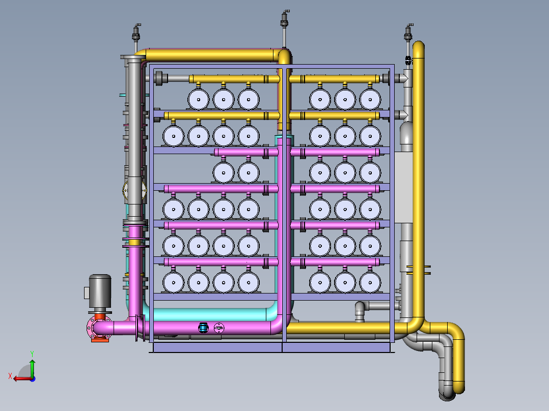 反渗透架子后视图