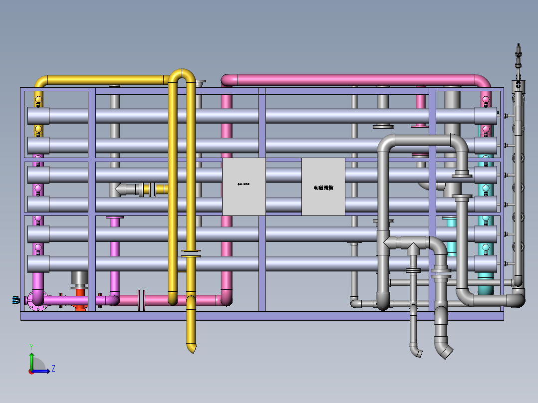 反渗透架子左视图
