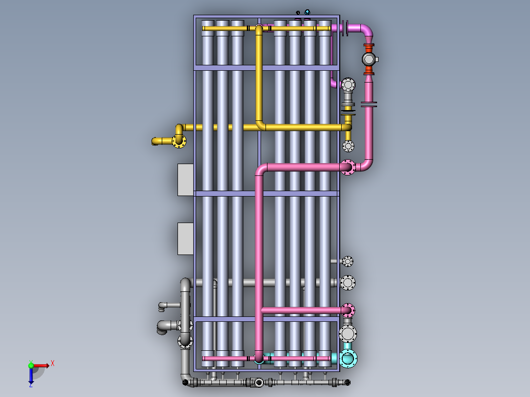反渗透架子俯视图