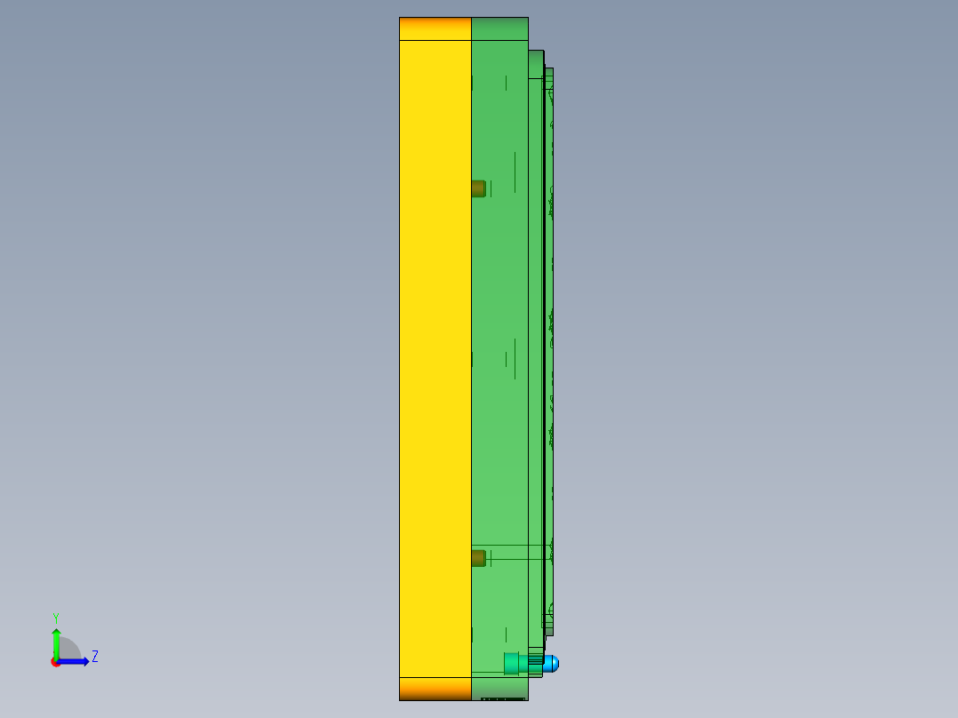 JG1-A-笔记本CNC工装夹具三维模型CNC3铣LOGO锻造版-210201左视图
