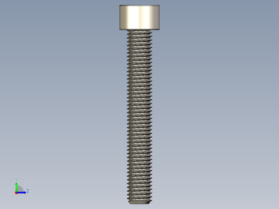 Screw_DIN_912_M10x70F_A2.STEP公制内六角螺钉左视图