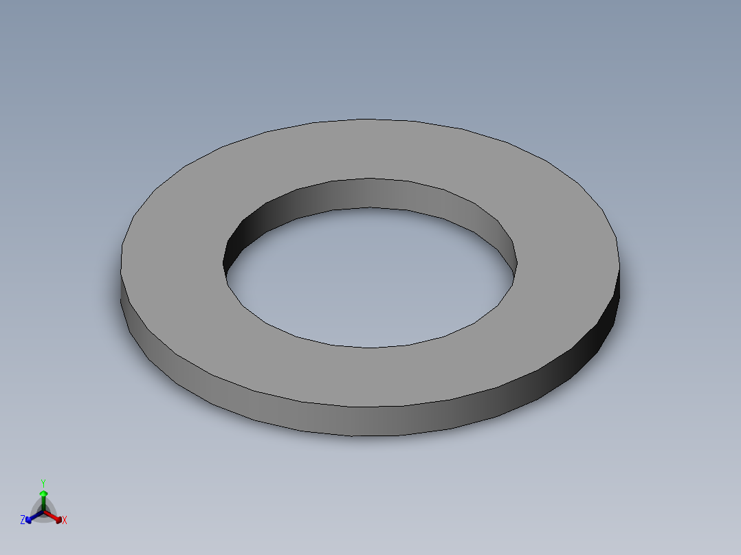 平垫圈C级30×4正等轴测图