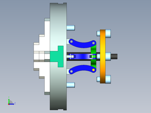 电动 气动自定心四爪卡盘左视缩略图