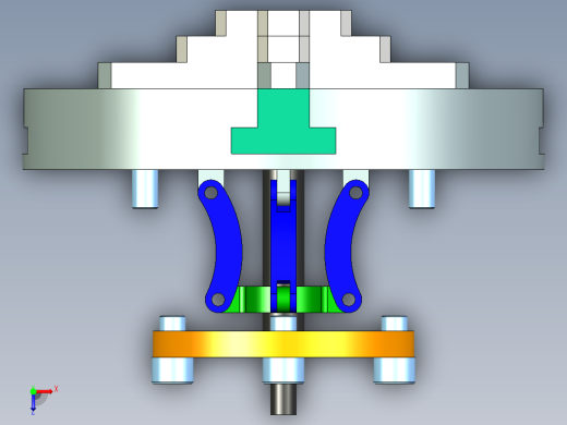 电动 气动自定心四爪卡盘俯视缩略图