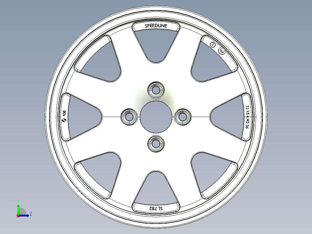 轮毂、轮胎(72)左视图