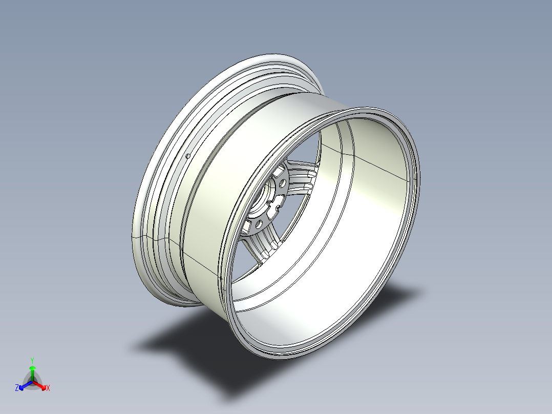 轮毂、轮胎(72)正等轴测图
