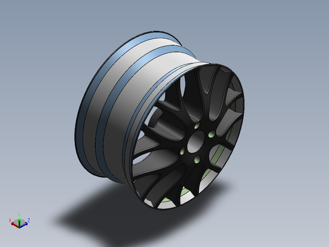 轮毂、轮胎(53)正等轴测图
