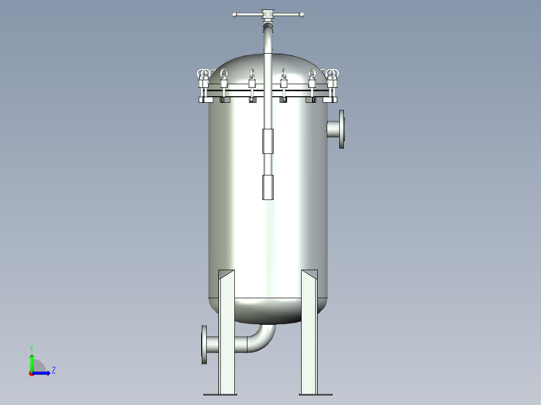 袋式过滤器（3袋）左视图