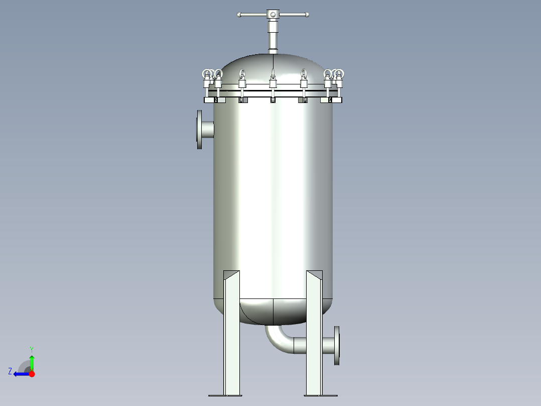 袋式过滤器（3袋）右视图