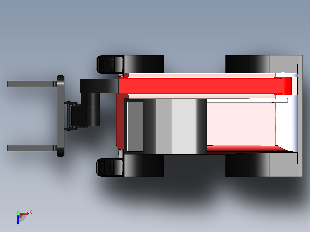 叉车、 叉车 SW IGS俯视图