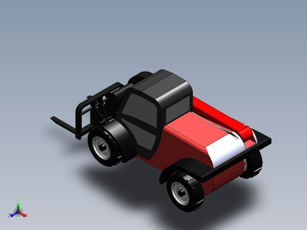 叉车、 叉车 SW IGS正等轴测图