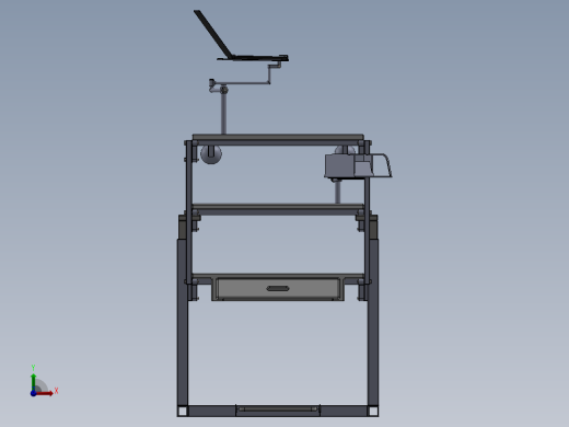电脑桌(13)前视缩略图