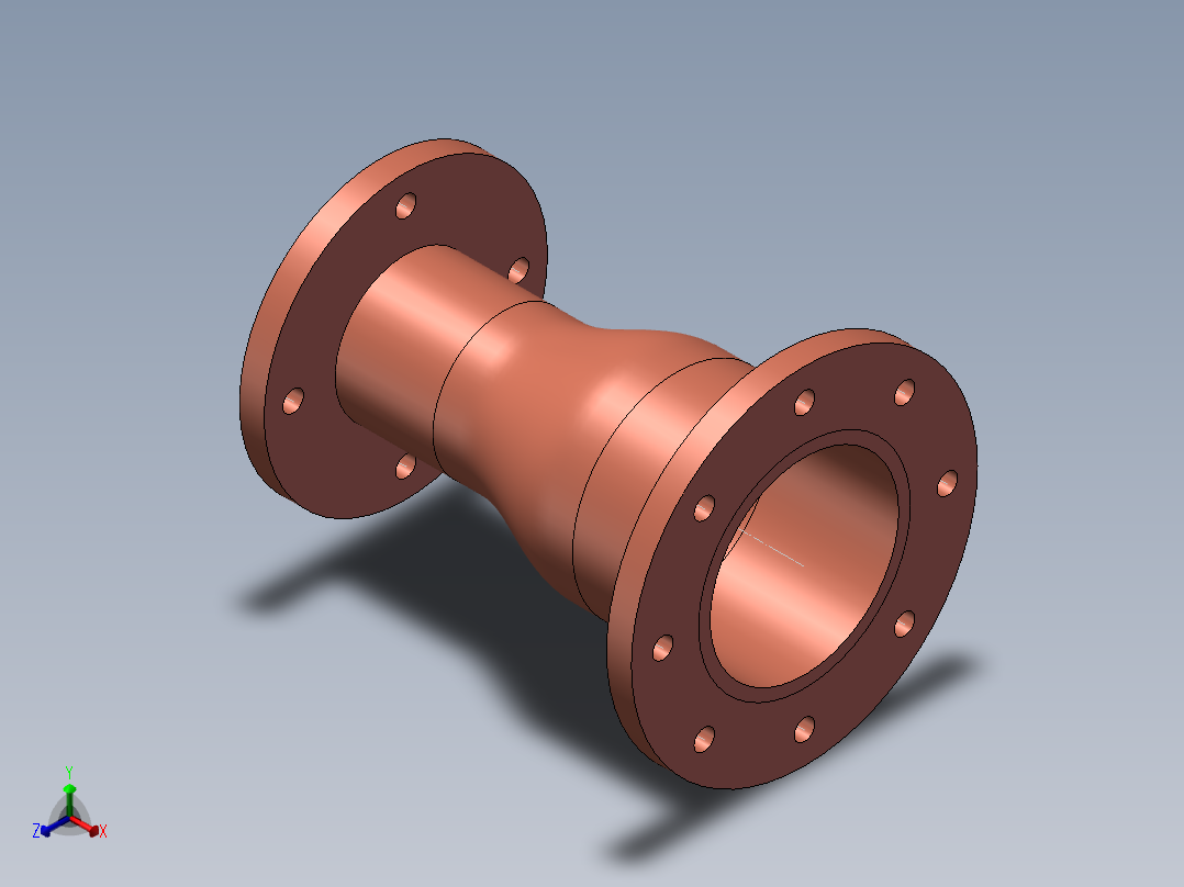 异径管正等轴测图