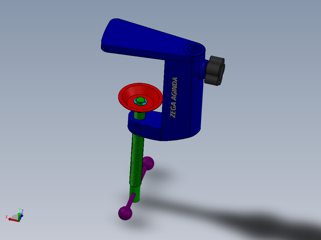 鼠标底座夹主视图