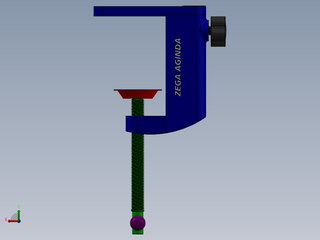鼠标底座夹后视图