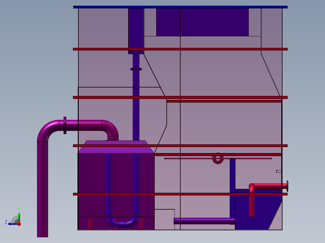 一体化过滤设备右视图