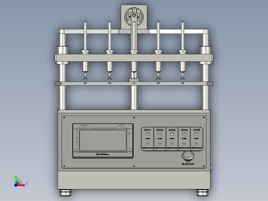 多路检测开关寿命的试验装置前视图