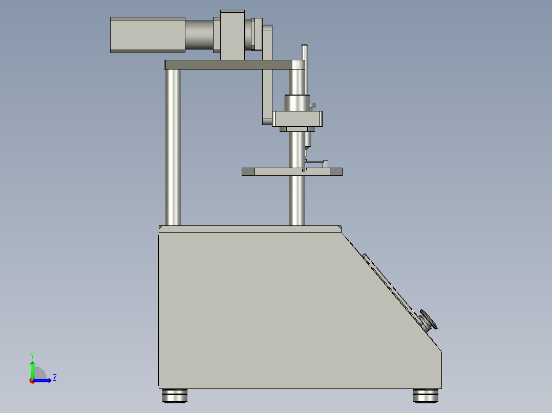 多路检测开关寿命的试验装置左视图