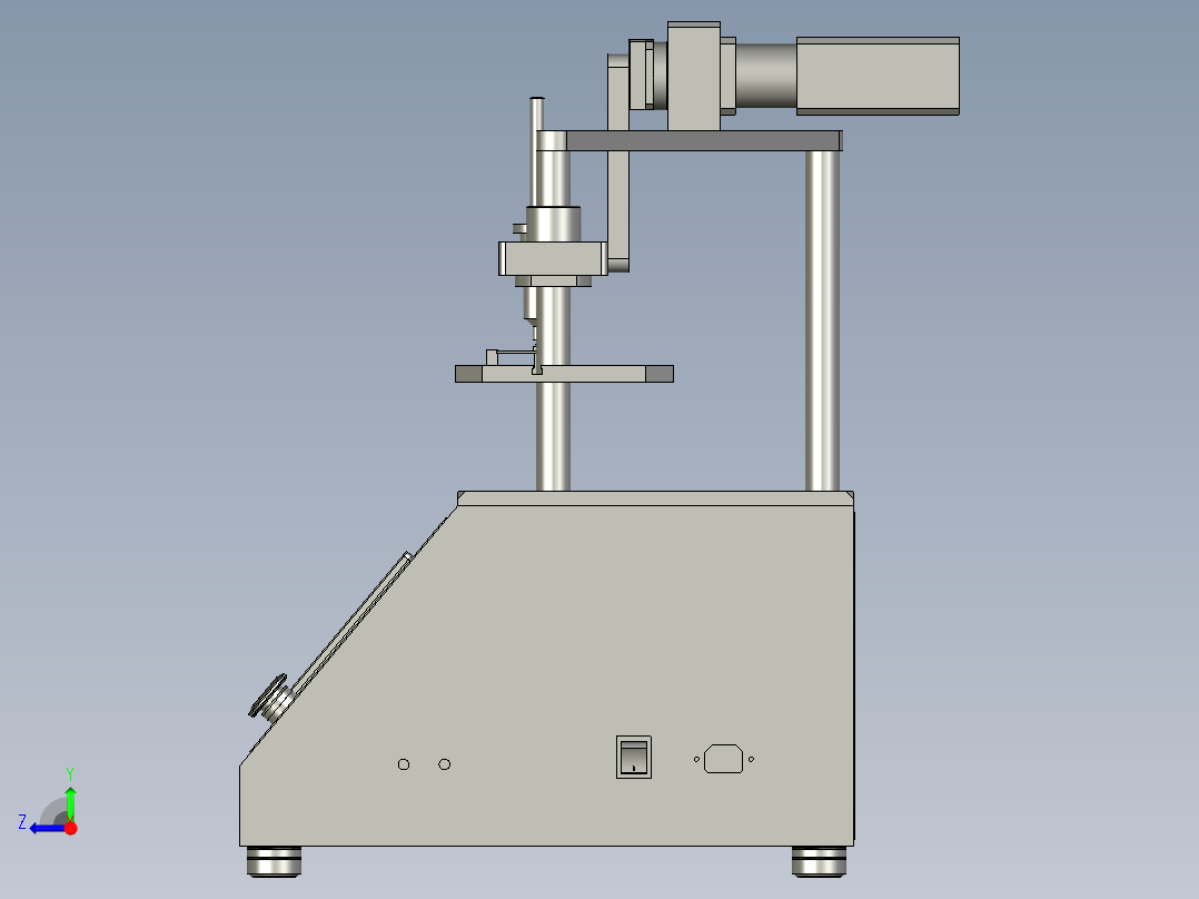 多路检测开关寿命的试验装置右视图