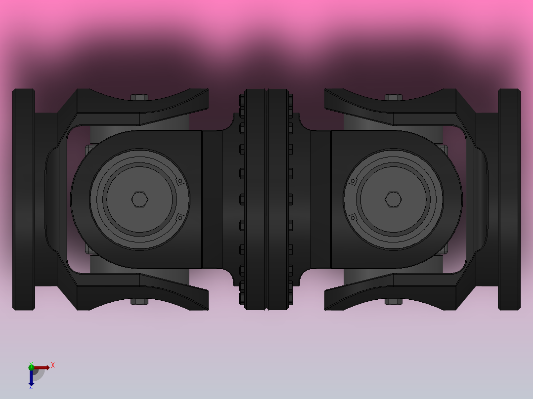 SWCZ型--重型十字轴式万向联轴器SWCZ700-C-1600俯视图