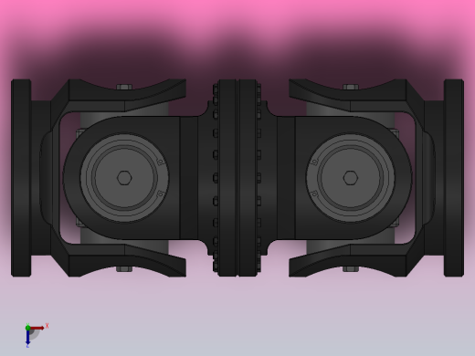 SWCZ型--重型十字轴式万向联轴器SWCZ700-C-1600俯视缩略图