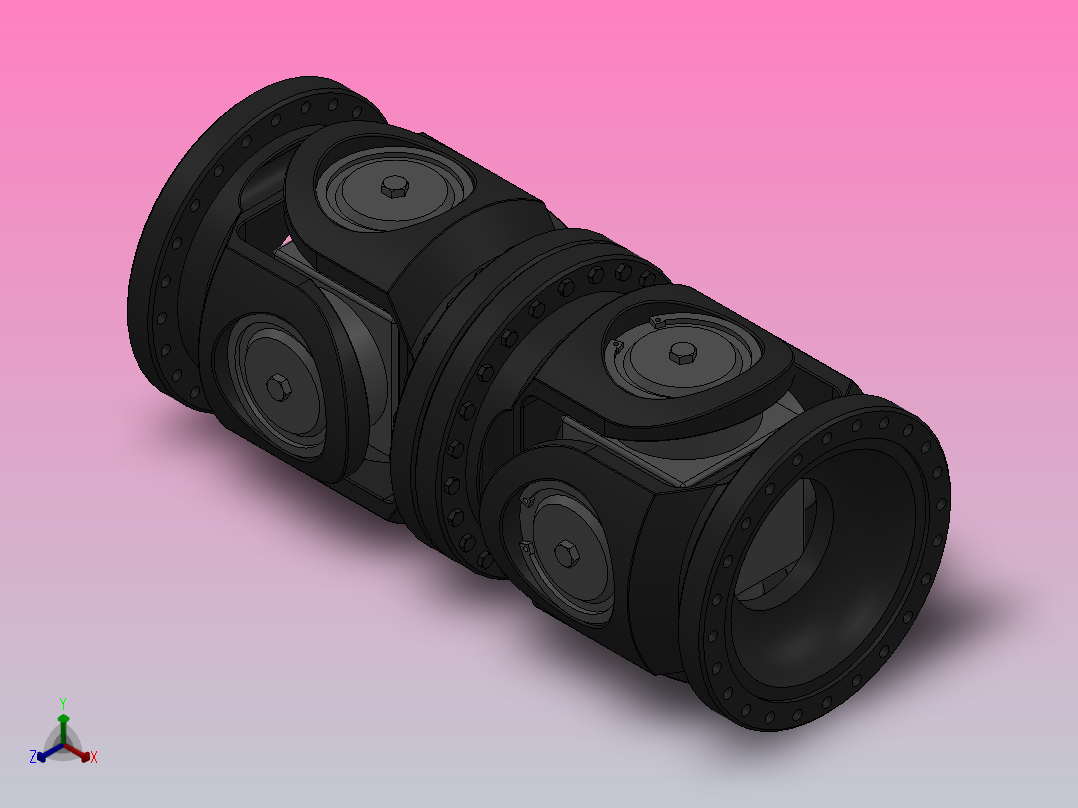 SWCZ型--重型十字轴式万向联轴器SWCZ700-C-1600正等轴测图