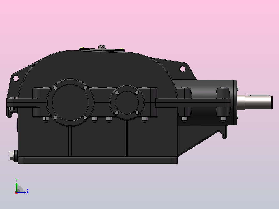 二级减速箱课程设计-三维SW+二维CAD+说明书左视图
