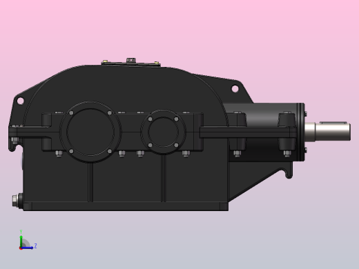 二级减速箱课程设计-三维SW+二维CAD+说明书左视缩略图