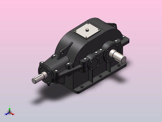 二级减速箱课程设计-三维SW+二维CAD+说明书正等轴测缩略图
