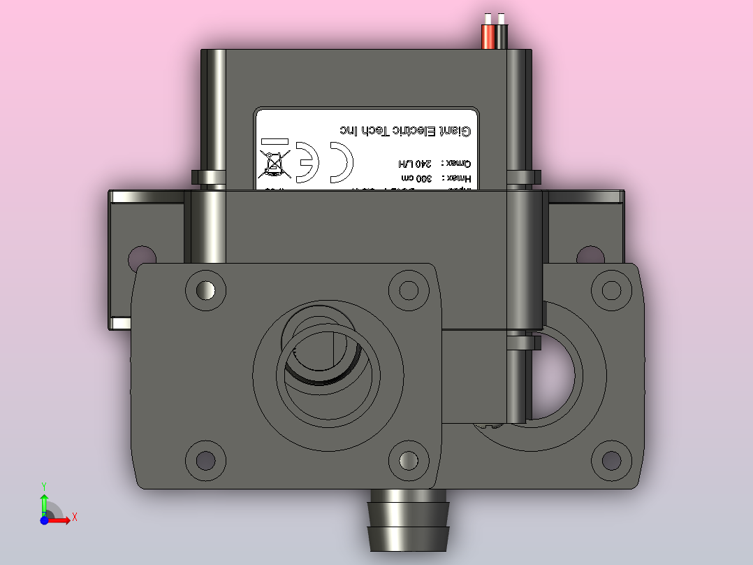 12VDC水泵AD20P-1230C前视图