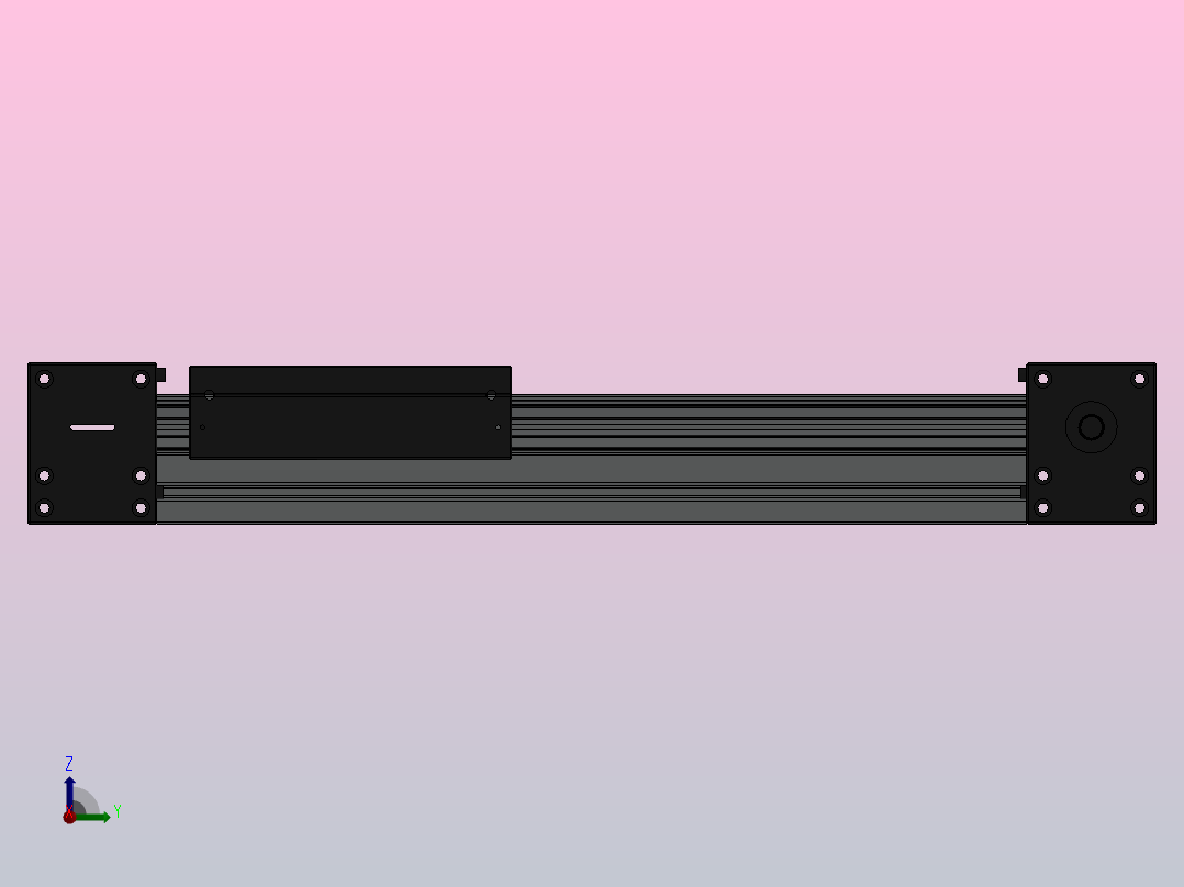 线性装置 KRF 8 系列 80x40 ZR，同步传动-300右视图