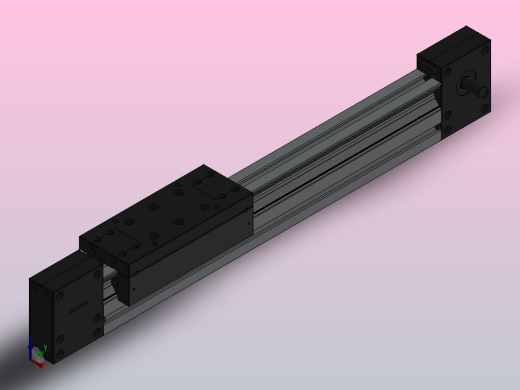 线性装置 KRF 8 系列 80x40 ZR，同步传动-300正等轴测缩略图