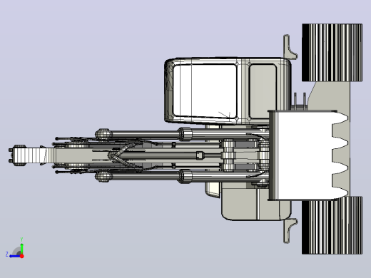 挖掘机 3D模型 stl文件右视缩略图