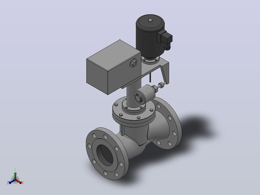 ZCTG型蒸汽电磁阀[ZCTG-4.0-100-F-B-K]通径100mm主视图