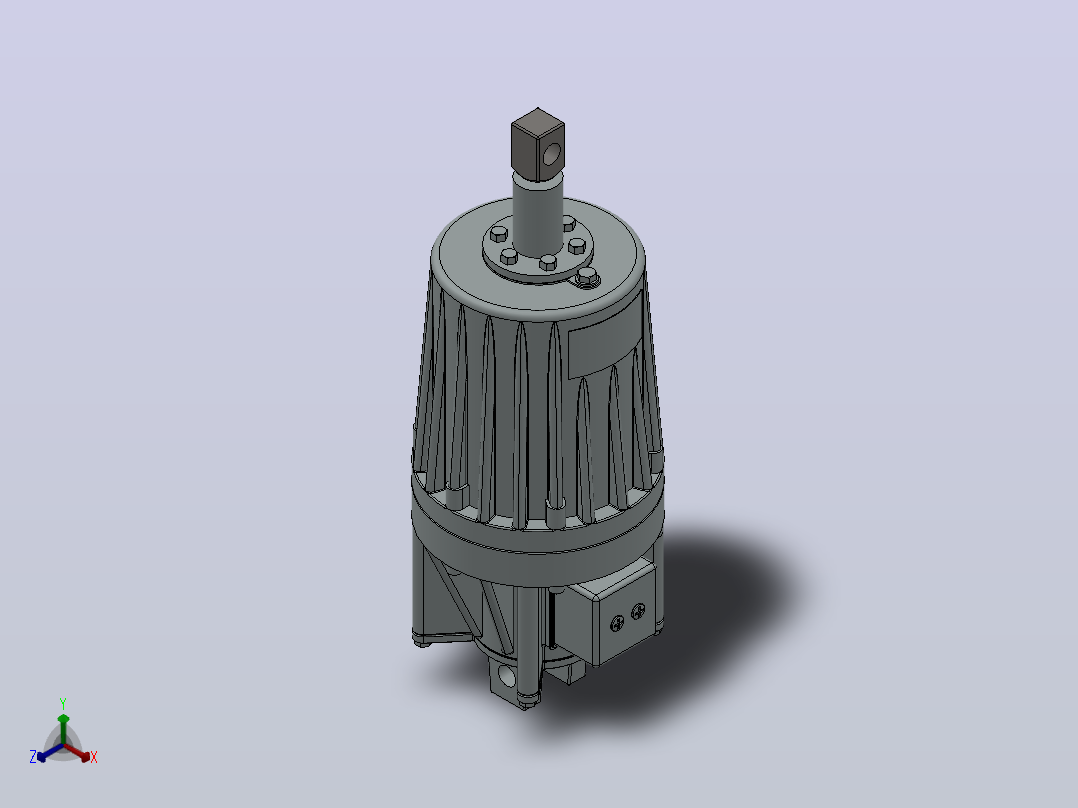 电力液压推动器EB2000／60正等轴测图