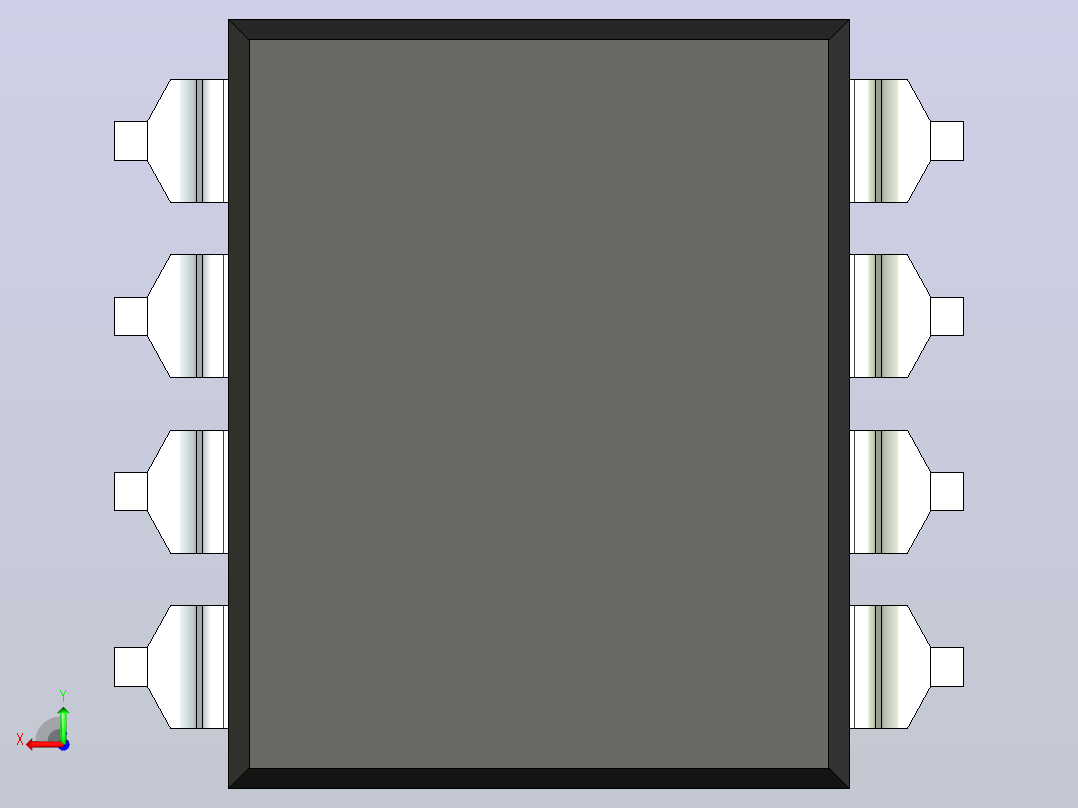 106x SOIC 封装（小外形集成电路）SOIC254P1230X400-8N后视图