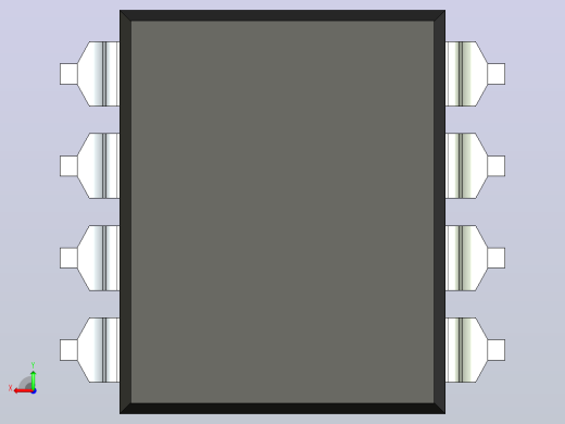 106x SOIC 封装（小外形集成电路）SOIC254P1230X400-8N后视缩略图