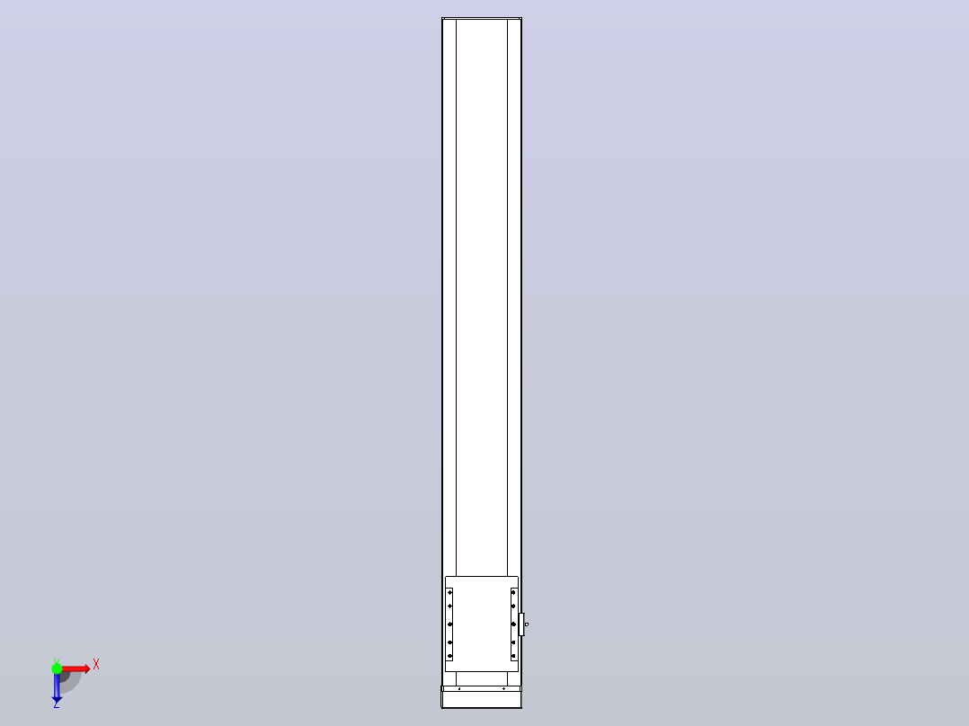 滚珠丝杠直线轴带导轨全封闭TPA-HCR-175D-2510C-L1200-MP-Y-P75-N3俯视图