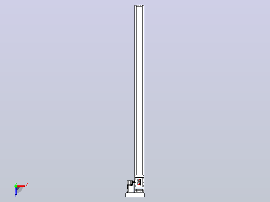 滚珠丝杠直线轴带导轨全封闭TPA-HCR-65S-1610C-L1150-ML-Y-P10-N3俯视图
