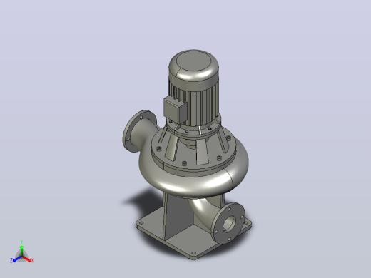 WL(I)型无堵塞立式排污泵-弯管[65WLⅠ30-22-4]正等轴测缩略图