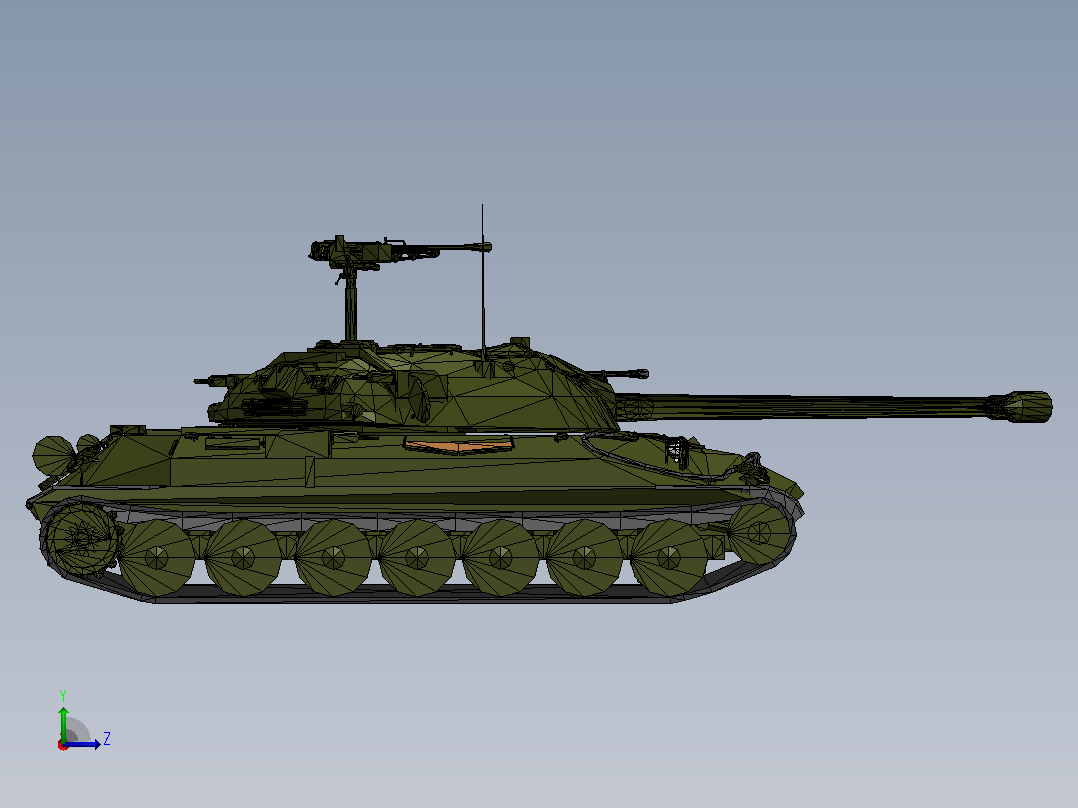 IS-7坦克左视图